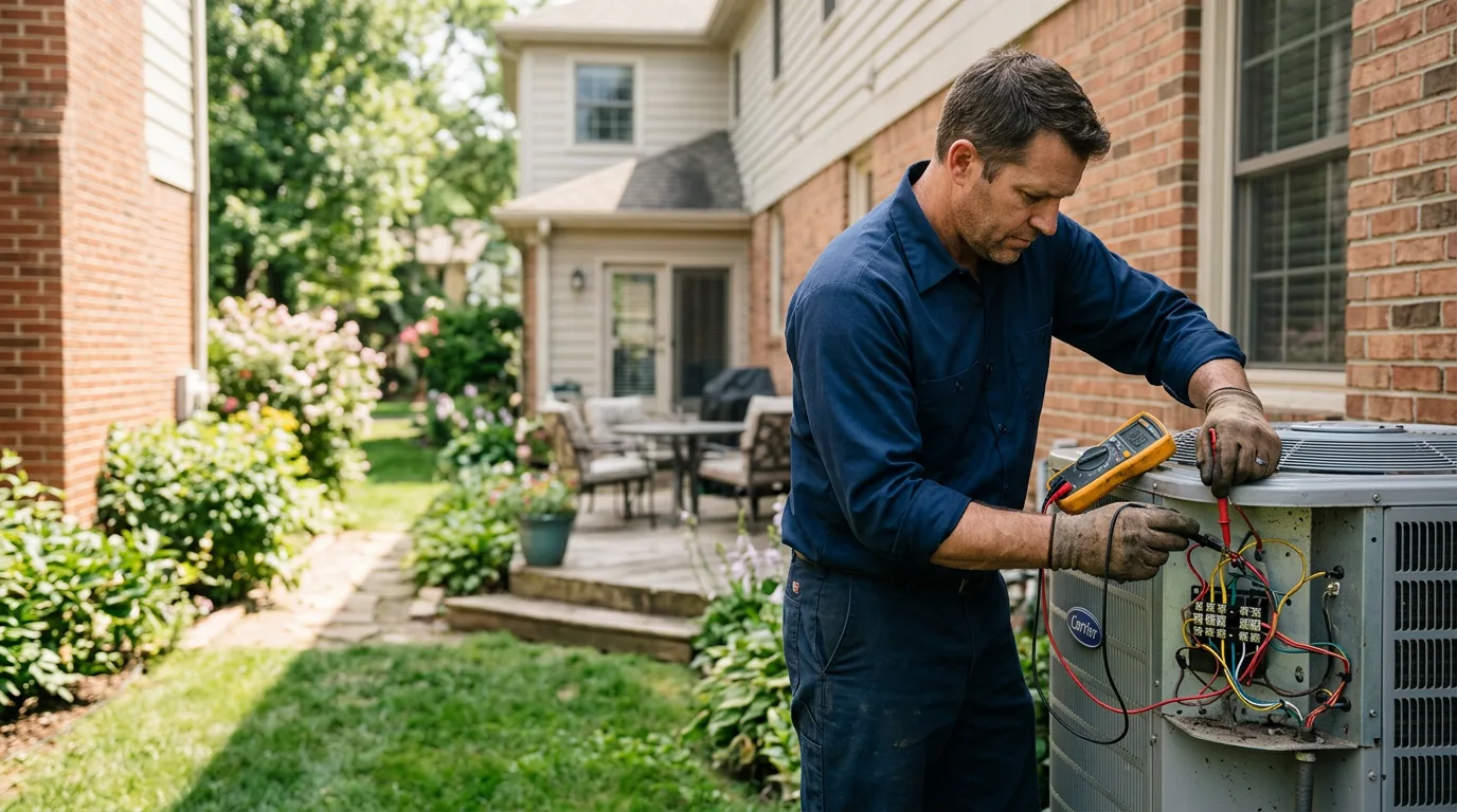 HVAC technician working near Clear Creek, WV